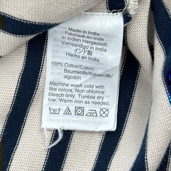 Madewell Ivory/Navy Stripped Long Sleeve Sz:Small - Picture 5 of 7